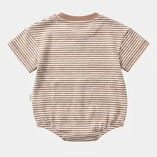 Load image into Gallery viewer, Mocha Short Sleeve Mini Bubble Onesie - Toshi