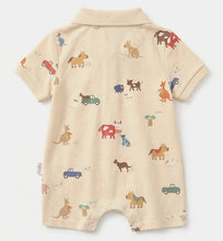 Load image into Gallery viewer, Station Hands Short Sleeve Polo Onesie - Toshi