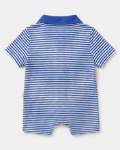 Load image into Gallery viewer, Capri Blue Short Sleeve Polo Onesie - Toshi