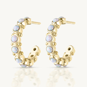 Opal Gold Hoops - ToniMay