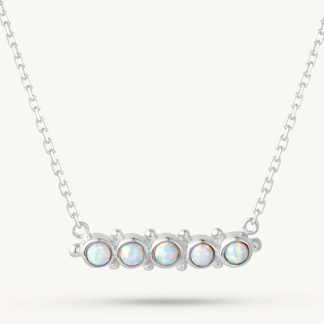 Opal Silver Necklace - ToniMay