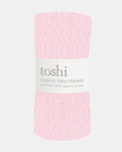 Load image into Gallery viewer, Misty Rose Bowie Organic Knit Blanket - Toshi