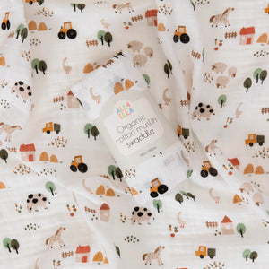 Country Farm Organic Muslin Swaddle