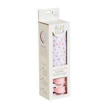 Load image into Gallery viewer, Pink Petals Muslin Swaddle &amp; 2 Pram Peg Gift Set