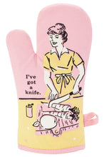 Load image into Gallery viewer, &#39;I&#39;ve Got a Knife&#39; Oven Mitt
