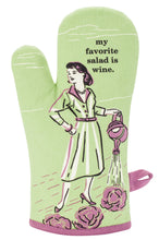 Load image into Gallery viewer, &#39;My Favorite Salad Is Wine&#39; Oven Mitt