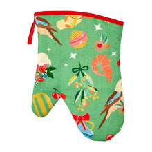 Load image into Gallery viewer, Oven Mitt - Holiday Green