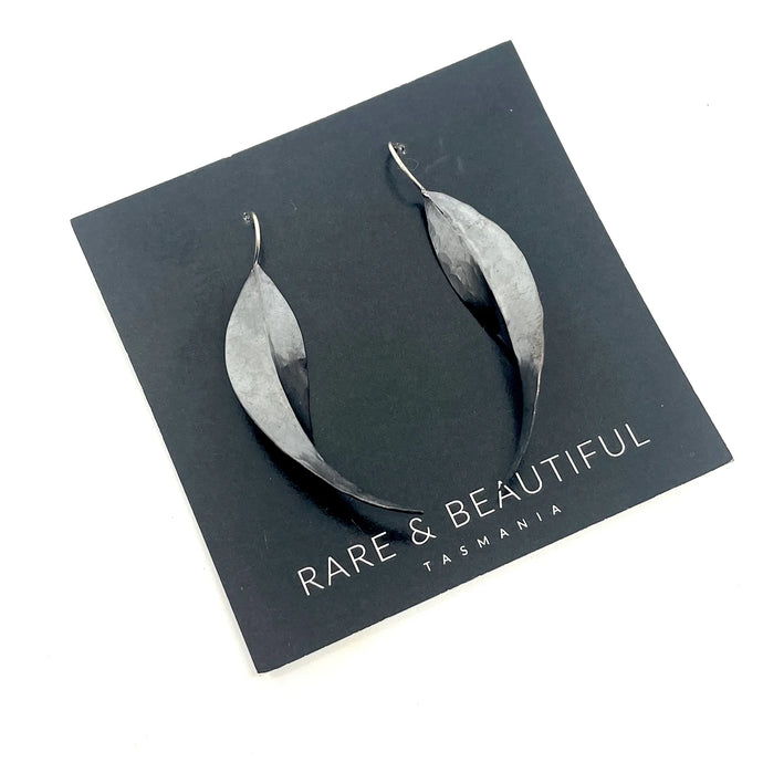Oxidised Eucalyptus Earrings