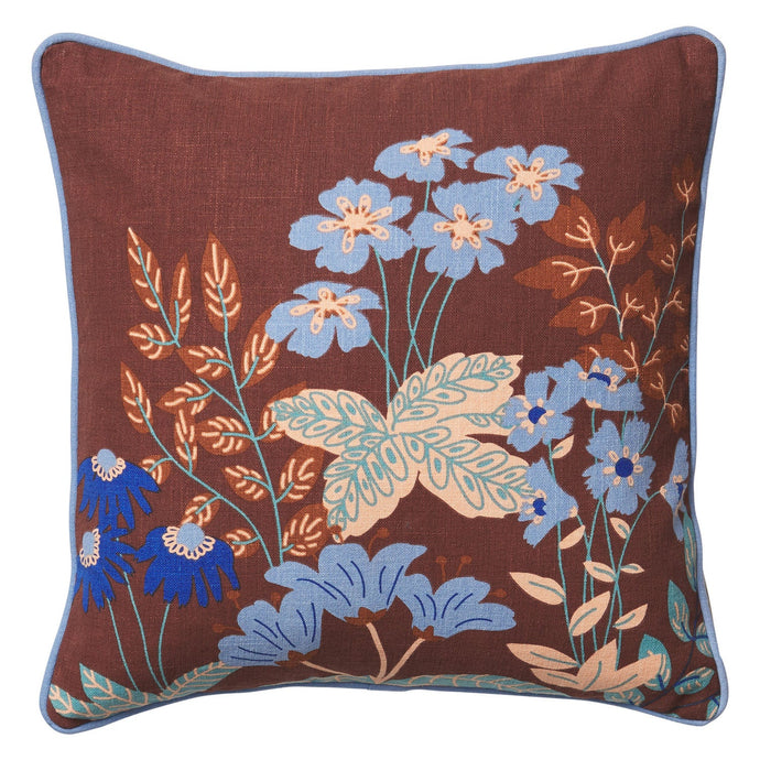 Pepita Floral Cushion - Sage x Clare