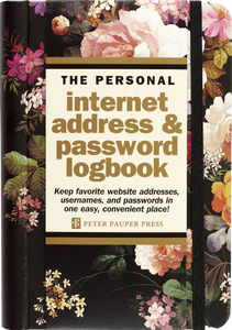 Pocket Midnight Floral Internet Address & Password Logbook