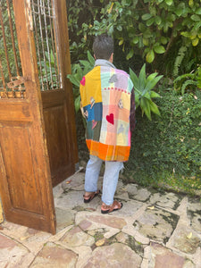 'Miranda' - Recycled Handmade Blanket Jacket