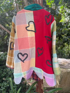 'Shelley' - Recycled Handmade Blanket Jacket