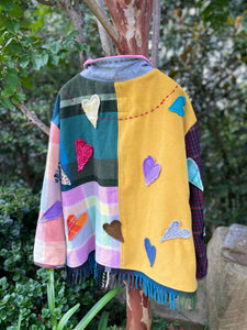 'Crazy Love' - Recycled Handmade Blanket Jacket