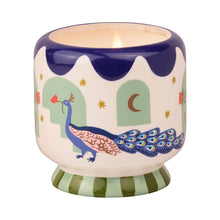 Load image into Gallery viewer, Peacock Ceramic Candle - Misted Lime