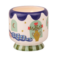 Load image into Gallery viewer, Peacock Ceramic Candle - Misted Lime