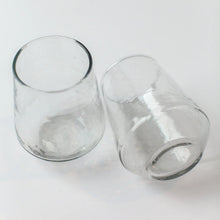 Load image into Gallery viewer, Set of 2 Clear Recycled Glass Water Tumblers