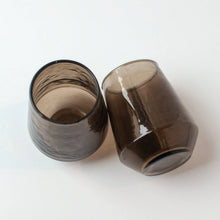 Load image into Gallery viewer, Set of 2 Smoke Recycled Glass Water Tumblers