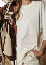 Load image into Gallery viewer, Paisley Emboss Crew Tee - Farmer By Whitney