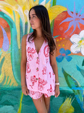 Load image into Gallery viewer, Pink Sleeveless Side Panel Top &amp; Short Set With Santa Print - By Frankie