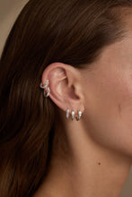 Load image into Gallery viewer, Silver Pearl Huggies - ToniMay