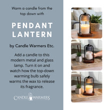 Load image into Gallery viewer, Black Pendant Candle Warmer Lantern