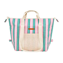 Load image into Gallery viewer, Pink &amp; Green Stripe Picnic Cooler Bag Box