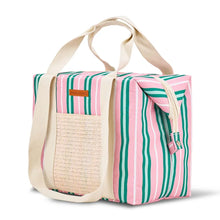 Load image into Gallery viewer, Pink &amp; Green Stripe Picnic Cooler Bag Box