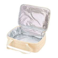 Load image into Gallery viewer, Pink &amp; Green Stripe Insulated Picnic Make &amp; Take Bag