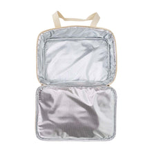 Load image into Gallery viewer, Pink &amp; Green Stripe Insulated Picnic Make &amp; Take Bag