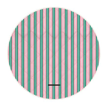 Load image into Gallery viewer, Pink &amp; Green Stripe Round Picnic Mat