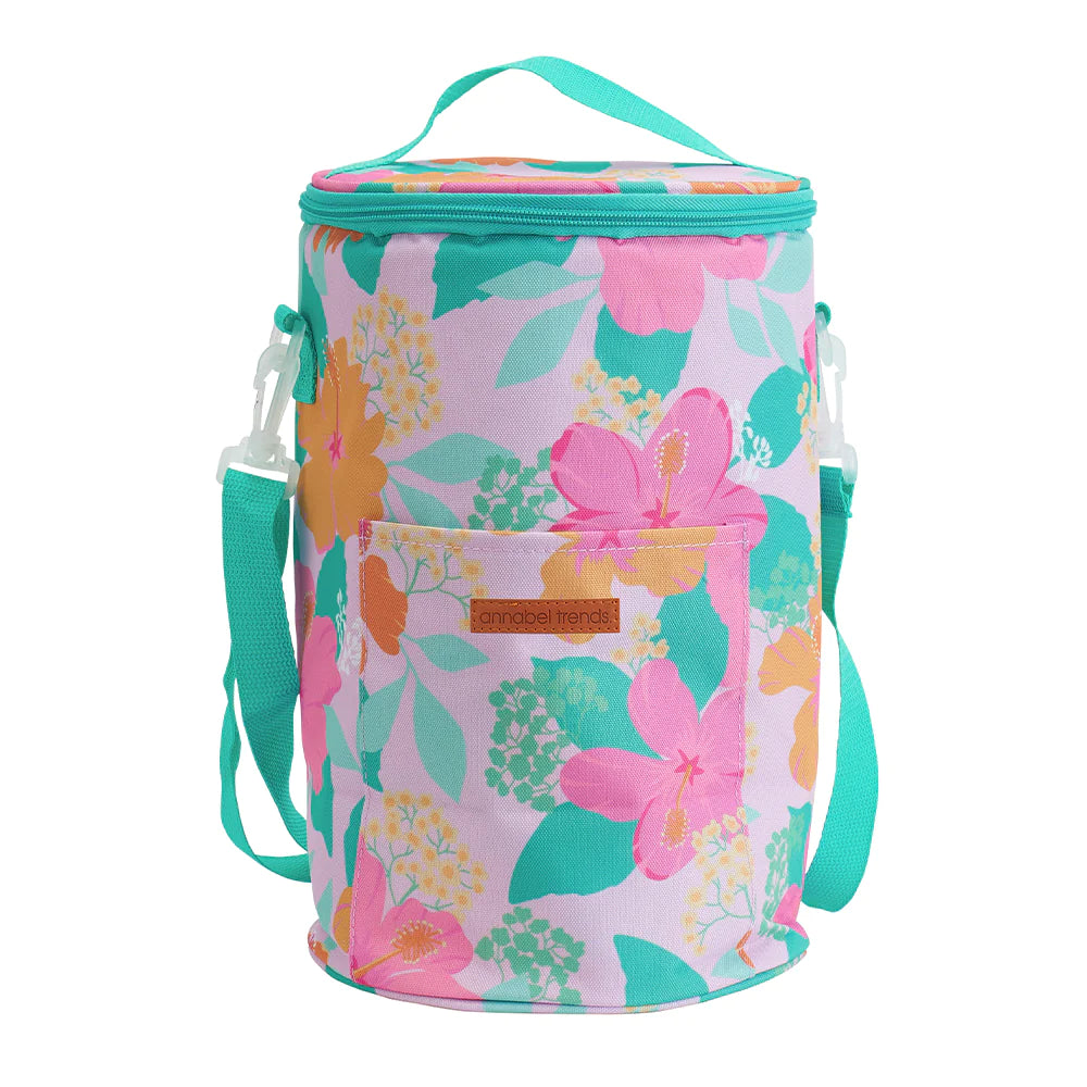 Picnic Cooler Bag Barrel Tall - Hibiscus