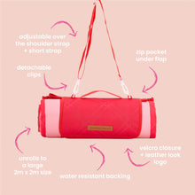 Load image into Gallery viewer, Red Stripe Picnic Mat