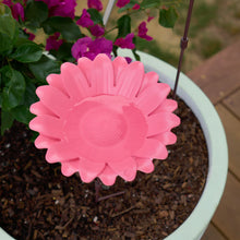 Load image into Gallery viewer, Pink Sunflower Bamboo Bird Bath/Feeder