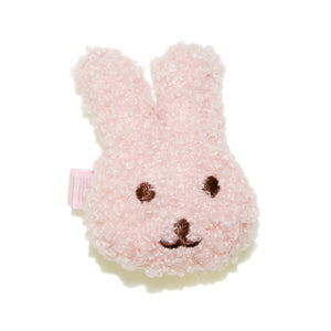 Pink Fluffy Bunny Face Hair Clip