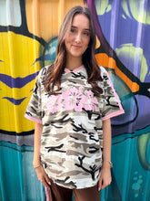 Load image into Gallery viewer, Pink Hibiscus Light Camo T-Shirt - By Frankie