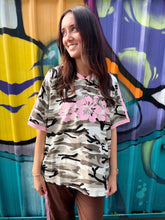 Load image into Gallery viewer, Pink Hibiscus Light Camo T-Shirt - By Frankie
