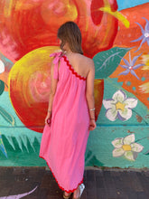 Load image into Gallery viewer, Pink Ric Rac One Shoulder Dress- By Frankie