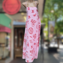 Load image into Gallery viewer, Pink Santa Print Maxi Dress - By Frankie