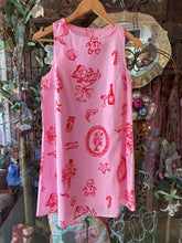 Load image into Gallery viewer, Pink Santa Print Shift Dress - By Frankie