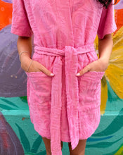 Load image into Gallery viewer, Pink Towelling Kimono Robe - By Frankie