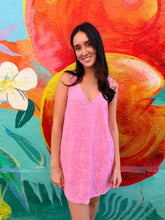 Load image into Gallery viewer, Pink Towelling Mini Dress - By Frankie
