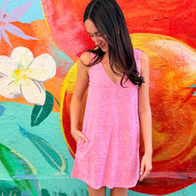 Load image into Gallery viewer, Pink Towelling Mini Dress - By Frankie