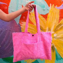 Load image into Gallery viewer, Pink Towelling Tote Bag - By Frankie