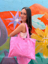 Load image into Gallery viewer, Pink Towelling Tote Bag - By Frankie