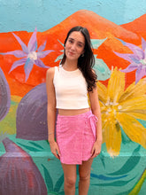 Load image into Gallery viewer, Pink Towelling Wrap Skirt - By Frankie
