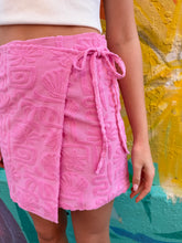 Load image into Gallery viewer, Pink Towelling Wrap Skirt - By Frankie