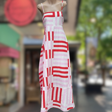 Load image into Gallery viewer, Pink/Red Geo Stripe Maxi Dress - By Frankie