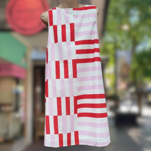 Load image into Gallery viewer, Pink/Red Geo Stripe Shift Dress - By Frankie