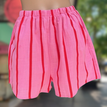Load image into Gallery viewer, Pink/Red Stripe Shorts - By Frankie
