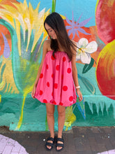 Load image into Gallery viewer, Pink/Red Polka Dot Bubble Mini Dress - By Frankie